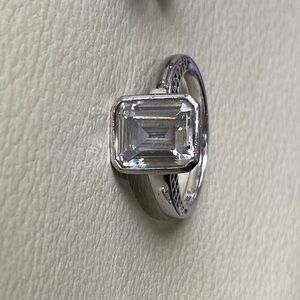 925 sterling silver crystal ring